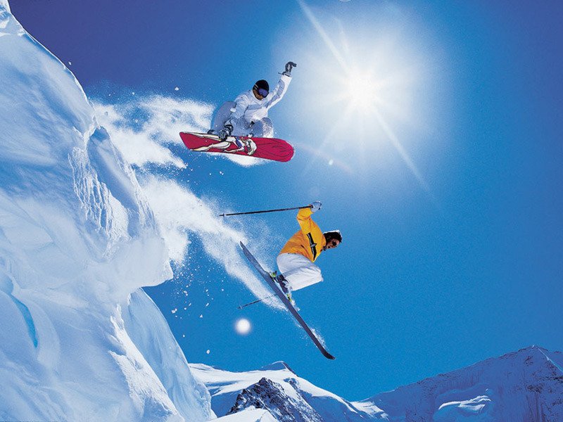 skiing and snowboarding in courchevel